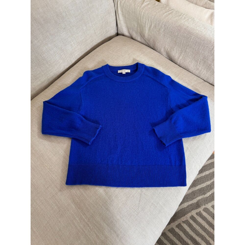 LOFT Women's Relaxed Cashmere Crewneck Sweater in Royal Blue